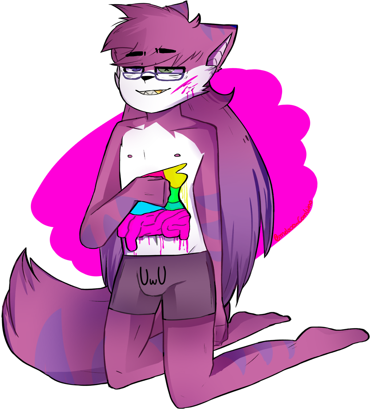 Gay And Shit @sleepy-kinq Your Cat Is Emo - Sleepykinq Mystery Hentai Clipart (1280x1373), Png Download