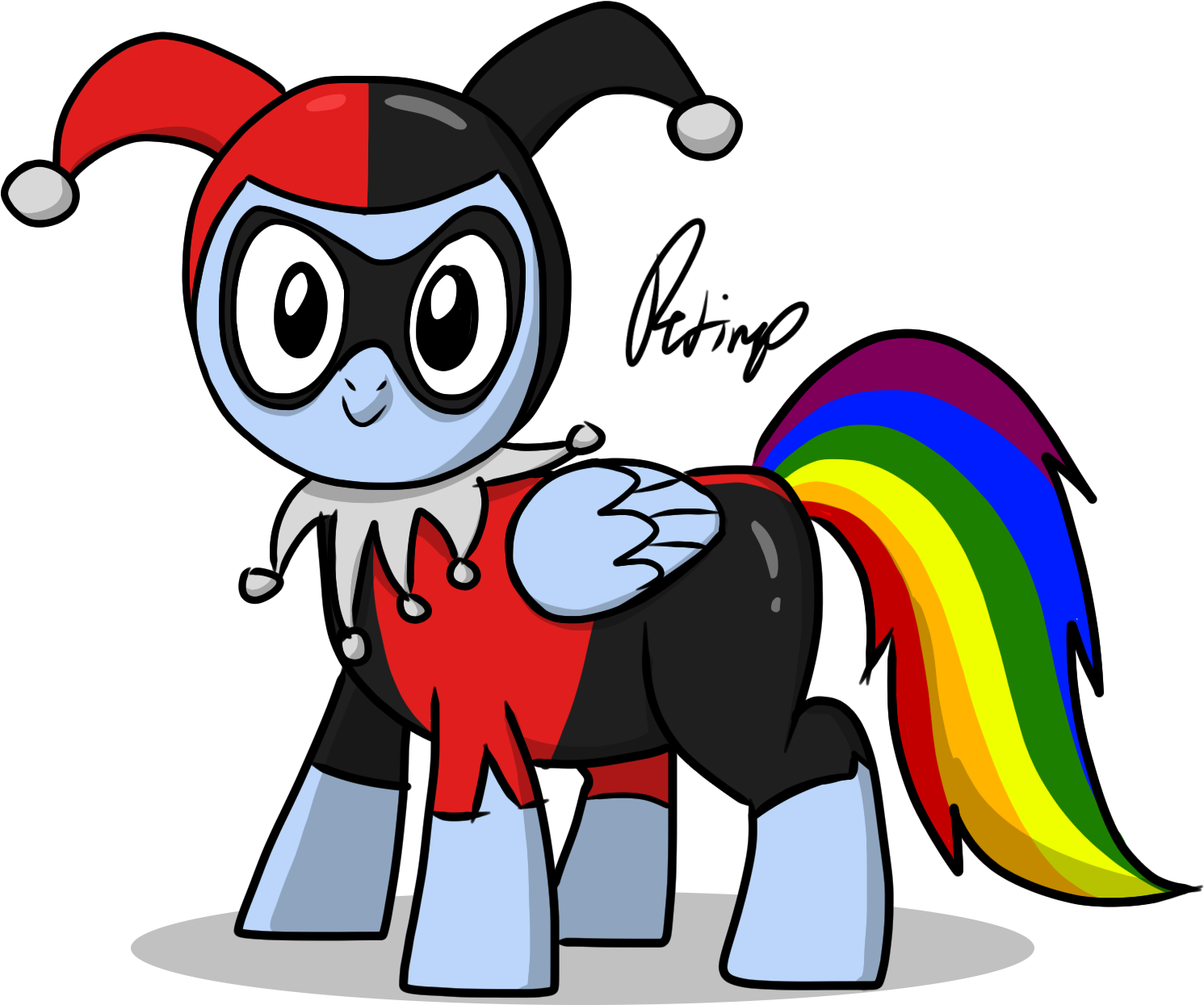 Rainbow Dash Harley-quinn - Rainbow Dash Harley Quinn Clipart (1702x1432), Png Download