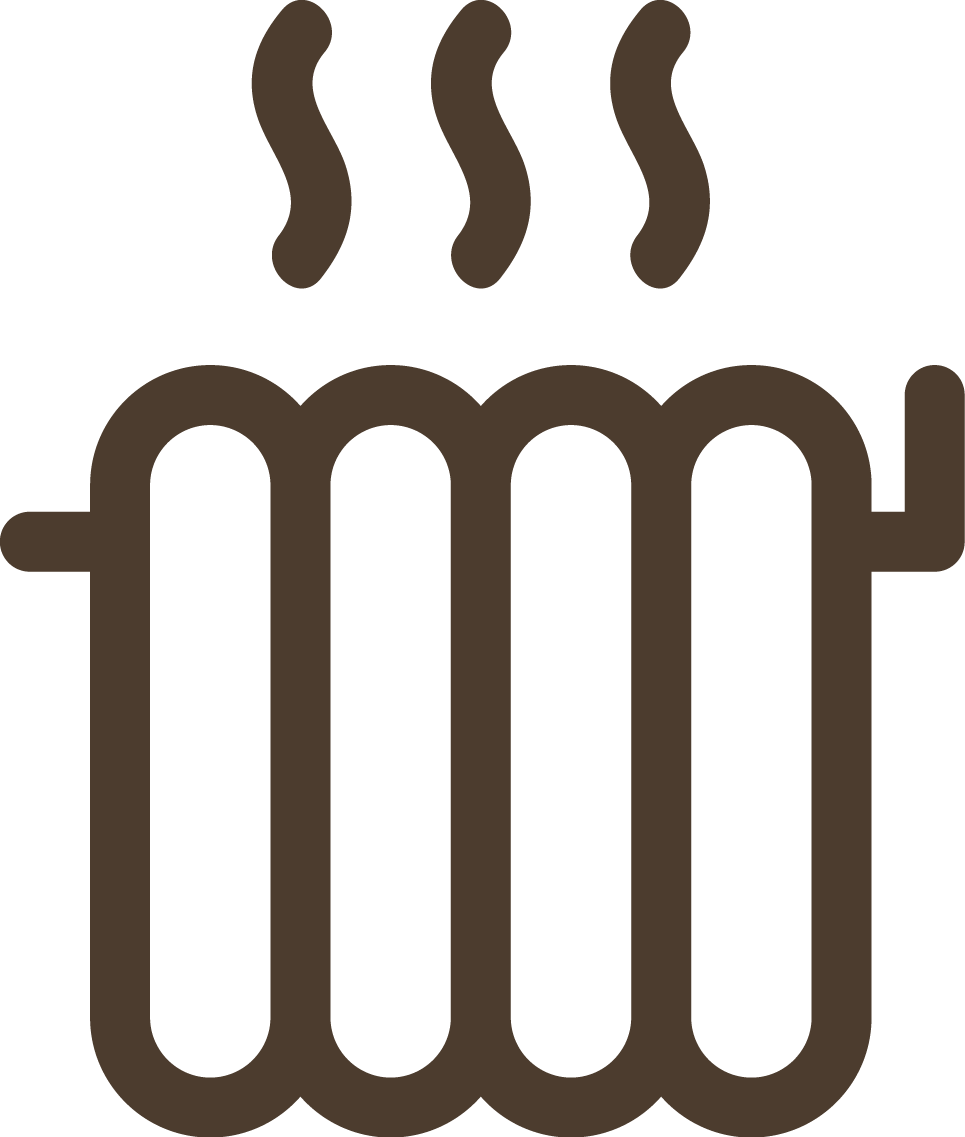 Air-conditioned, Central Heating, Inner Courtyard For - Heating Icon Png Clipart (965x1137), Png Download