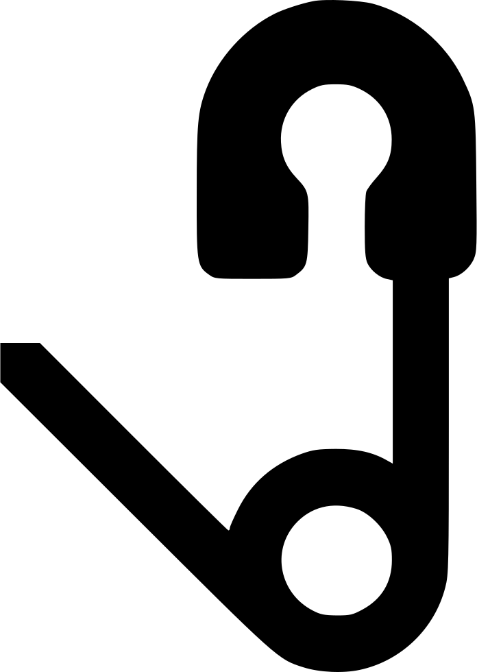 Safety Pin Open Comments Clipart (696x980), Png Download