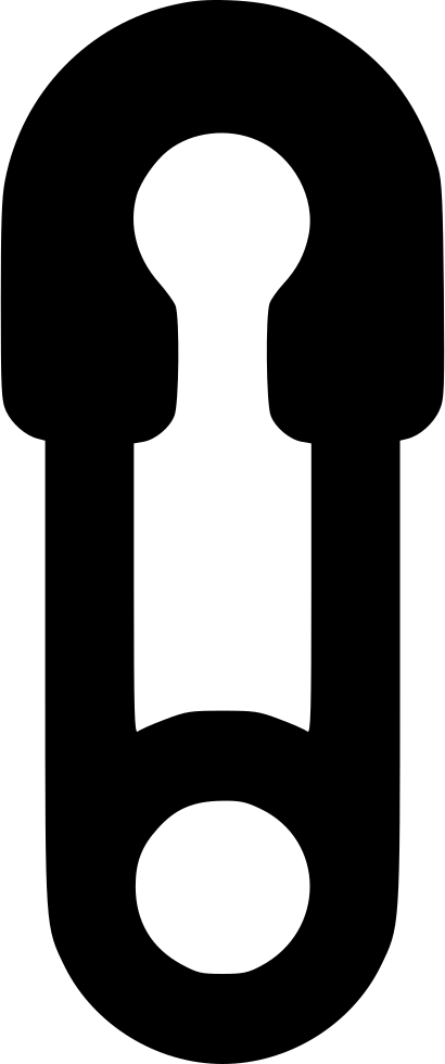 Safety Pin Closed Comments Clipart (410x980), Png Download