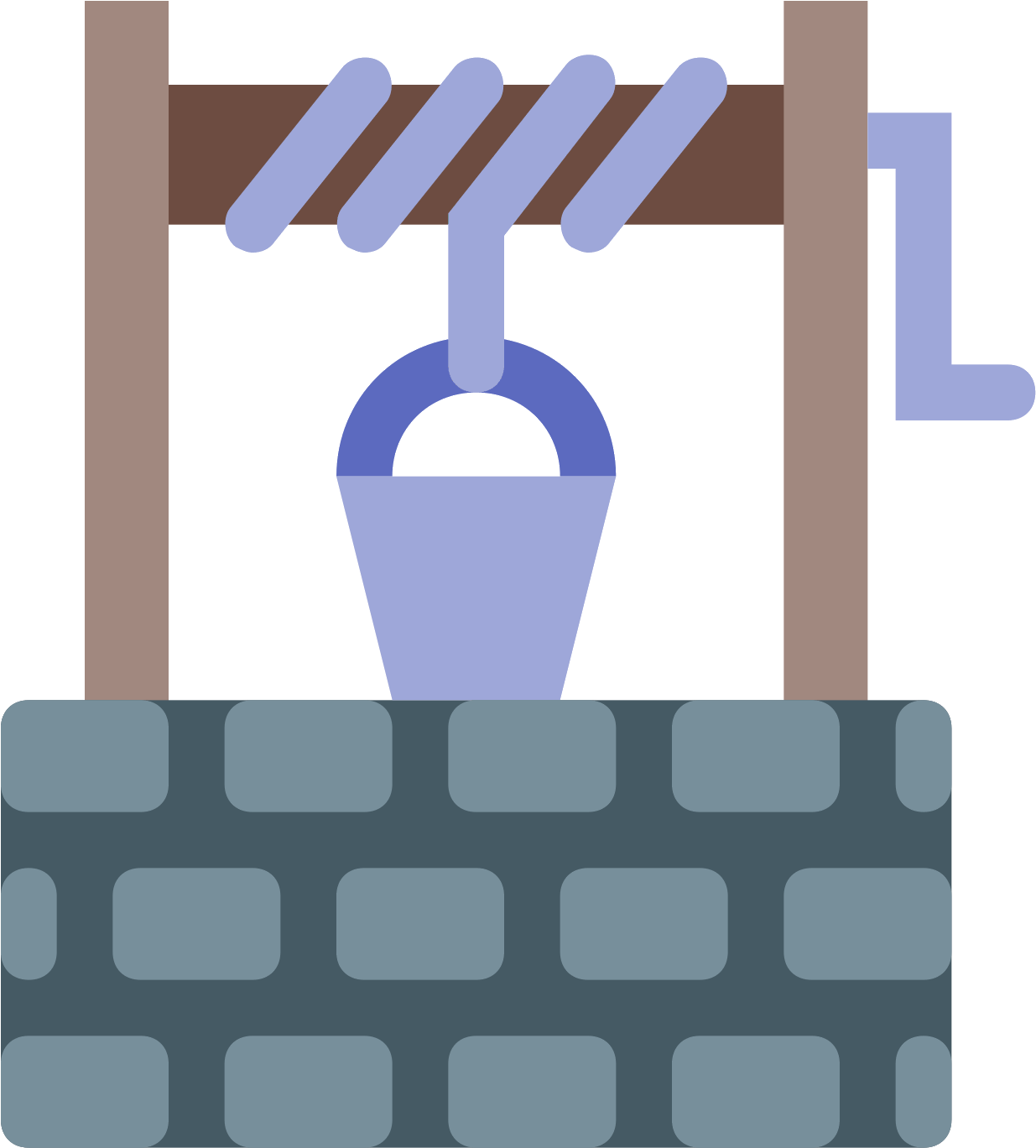 The Icon Is A Picture Of The Logo For Well - Puit Icon Clipart (1600x1600), Png Download