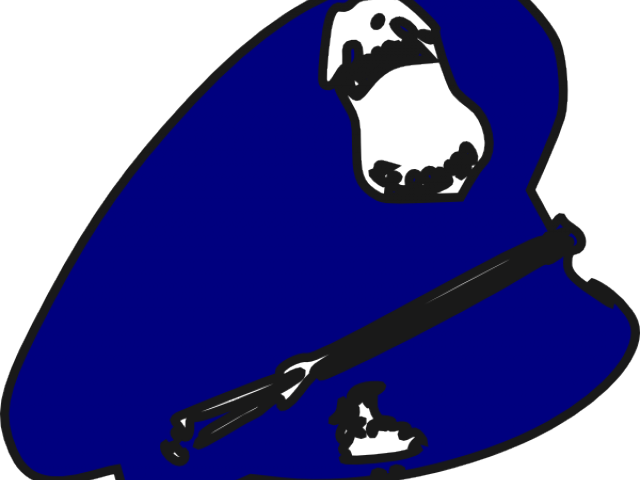 Hat Clipart Policeman - Cartoon Police Hat - Png Download (640x480), Png Download