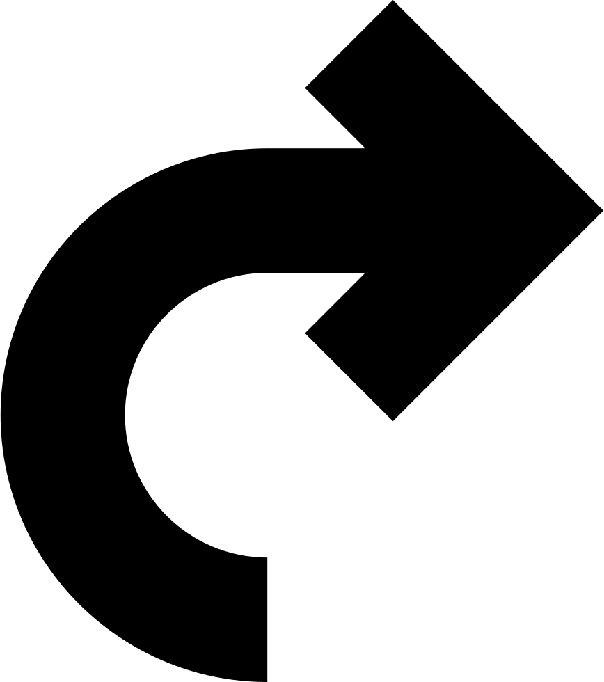 Picture Of An Arrow Pointing Right - Curved Arrow To Right Clipart (868x980), Png Download