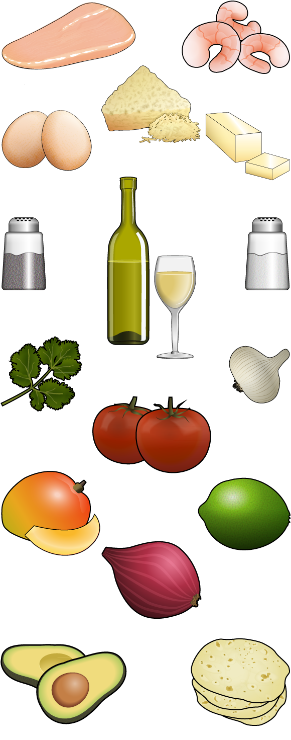 Vector Food Illustrations - Food Clipart (600x1500), Png Download
