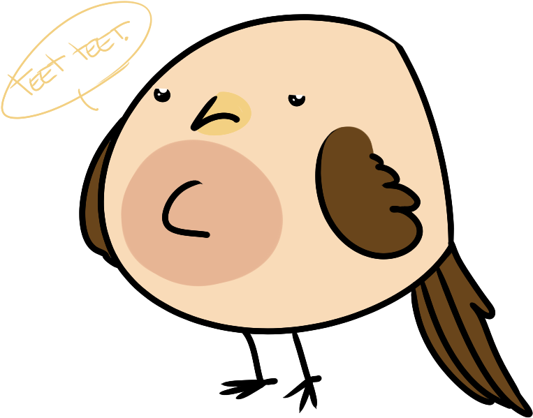 Picture Of A Tit - Cartoon Clipart (1000x1000), Png Download