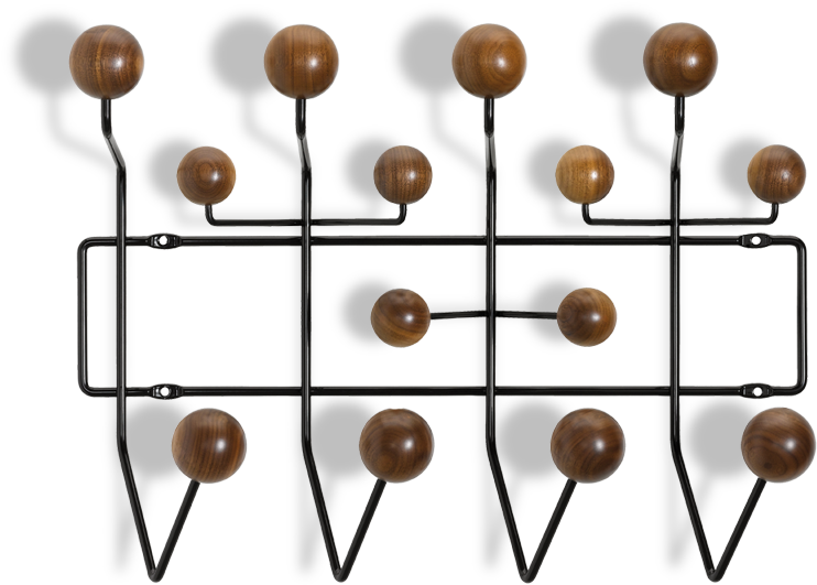 Hang It All Valnöt Special - Vitra Hang It All Svart Clipart (800x800), Png Download