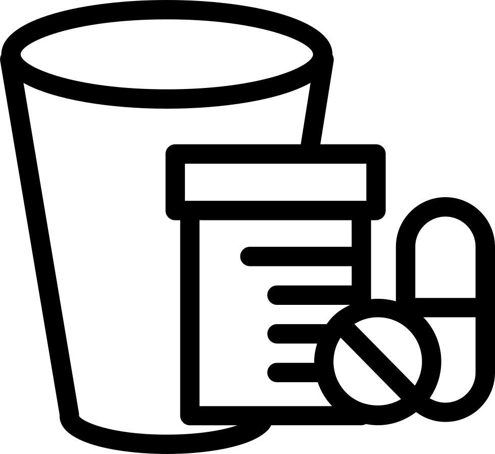 Medicines Bunch And A Glass Comments - Medicamentos Vector Clipart (980x898), Png Download