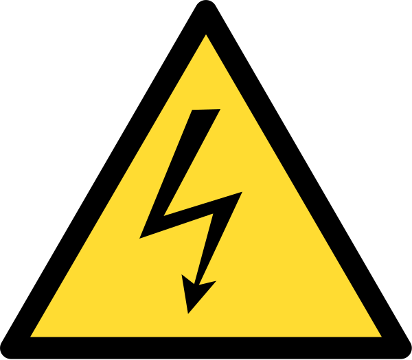 Electrical Distribution Box - Warning Signs Electric Shock Clipart (600x525), Png Download