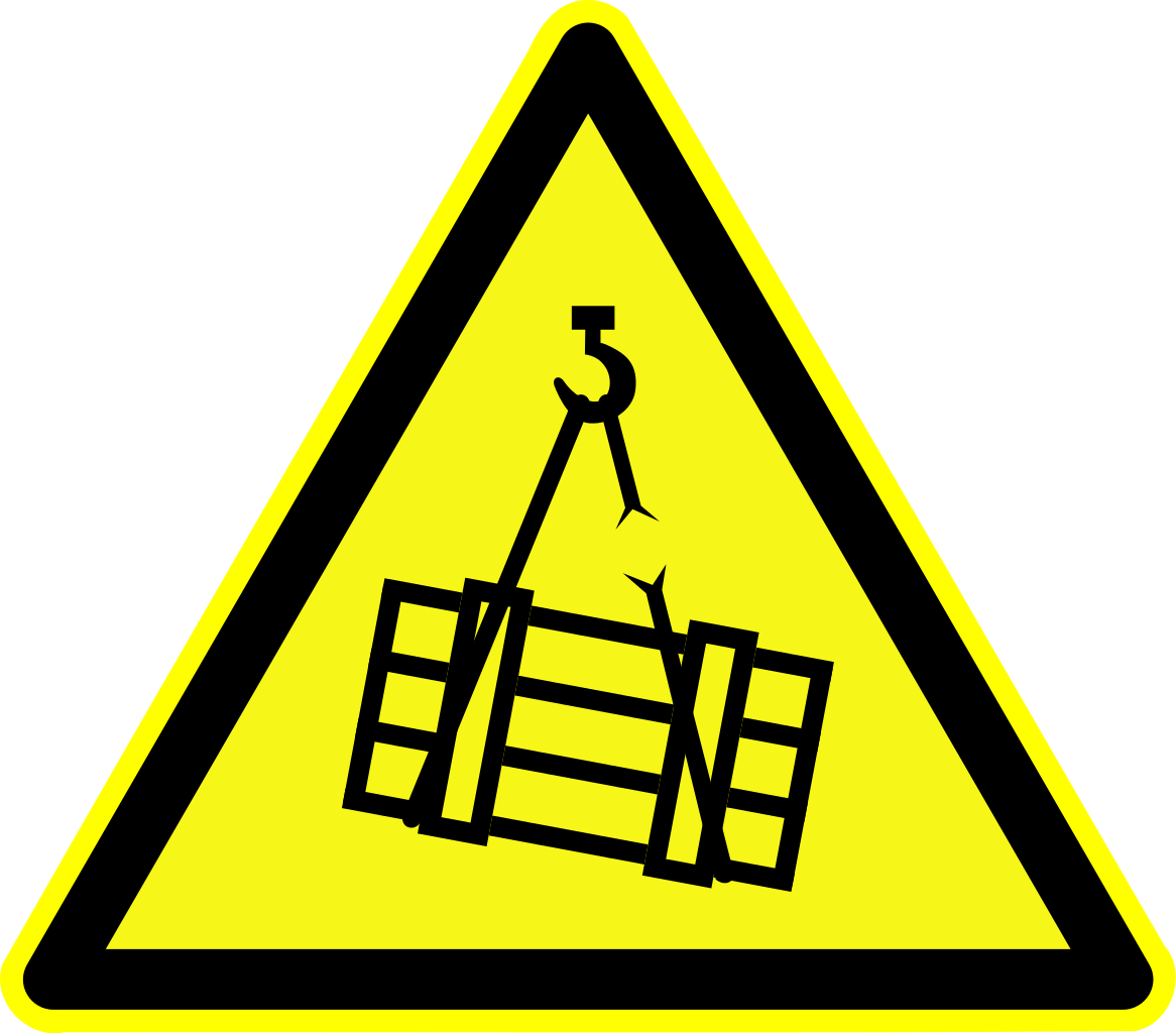 D-w006 Warnung Vor Schwebender Last - Etiqueta De Residuos Quimicos Clipart (1166x1024), Png Download