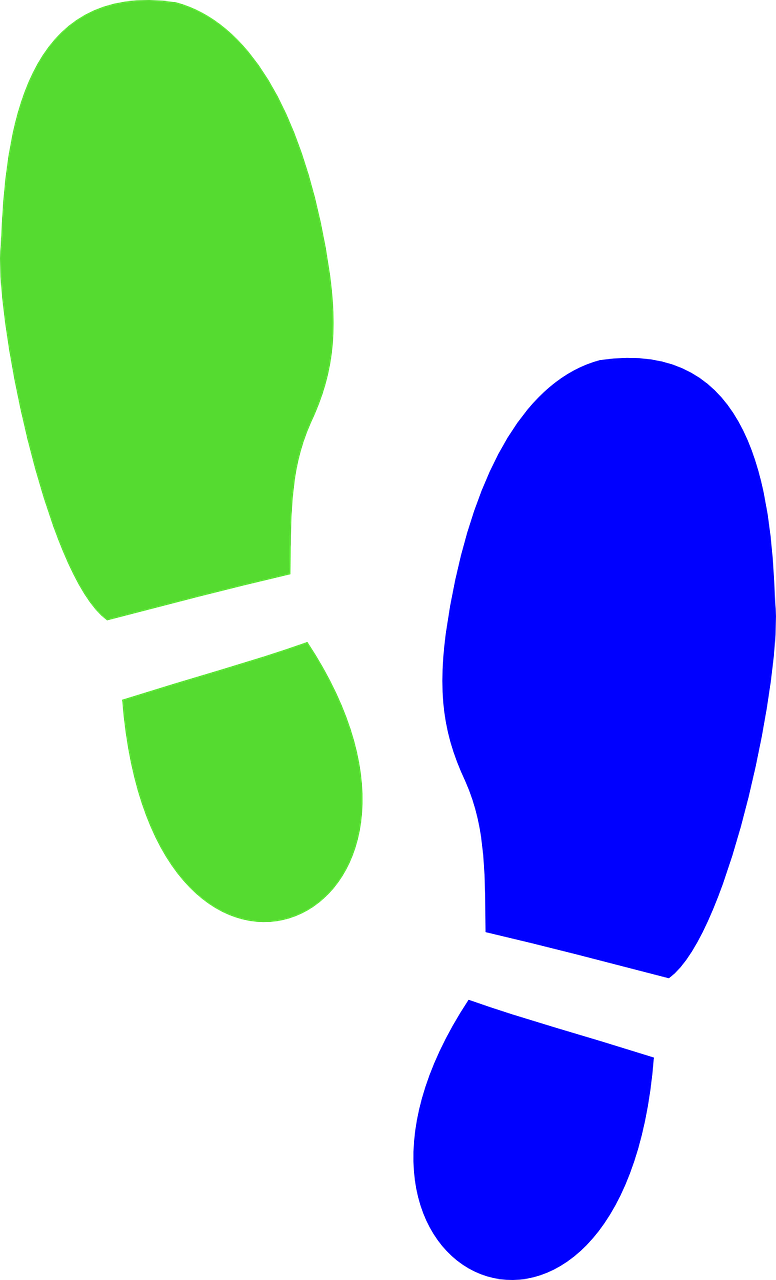 Vector - Shoes Footprints Clipart (500x824), Png Download