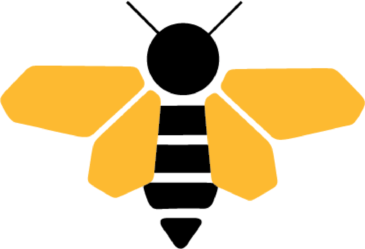 Bee Png Transparent Clip Art Cat Dish Caterpillar Clipart - Transparent Background Bee Icon (1316x904), Png Download