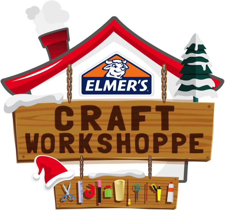 Craftworkshop Lockup - Elmer's Liquid School Glue, White, Washable, 32 Ounces Clipart (754x705), Png Download