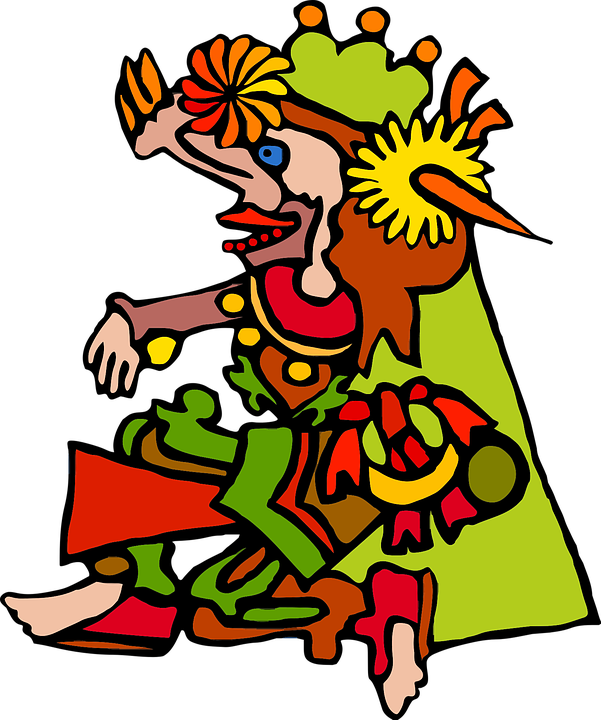 Mayan Clipart Girl - Mayan People Dancing Pictures In Cartoons - Png Download (601x720), Png Download