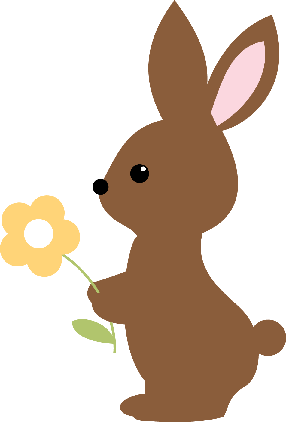 Brown Rabbit Baby Clipart - Png Download (952x1403), Png Download