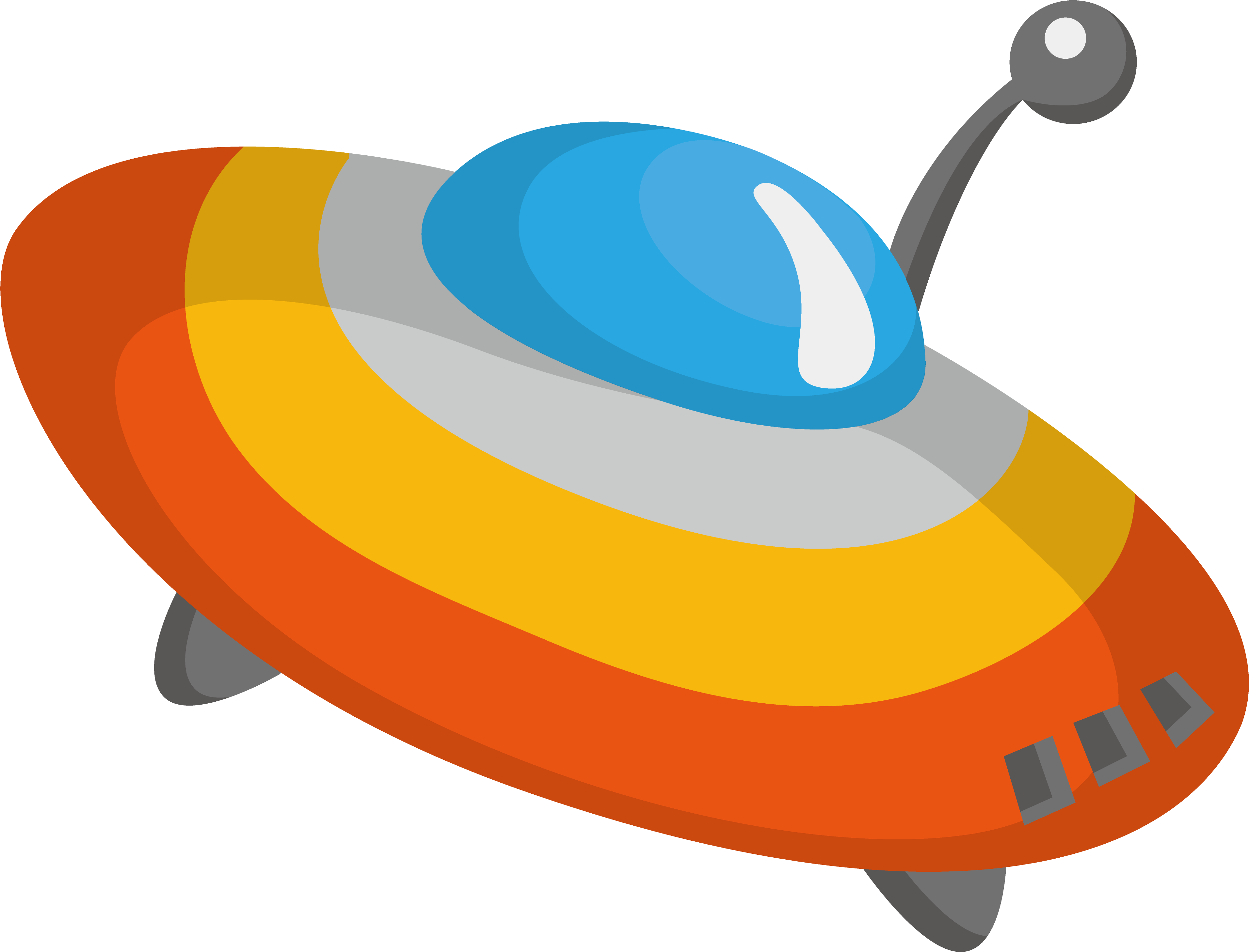 Kids And Curiosity Will Go On Forever - Ufo Cartoon Clipart (3840x2929), Png Download