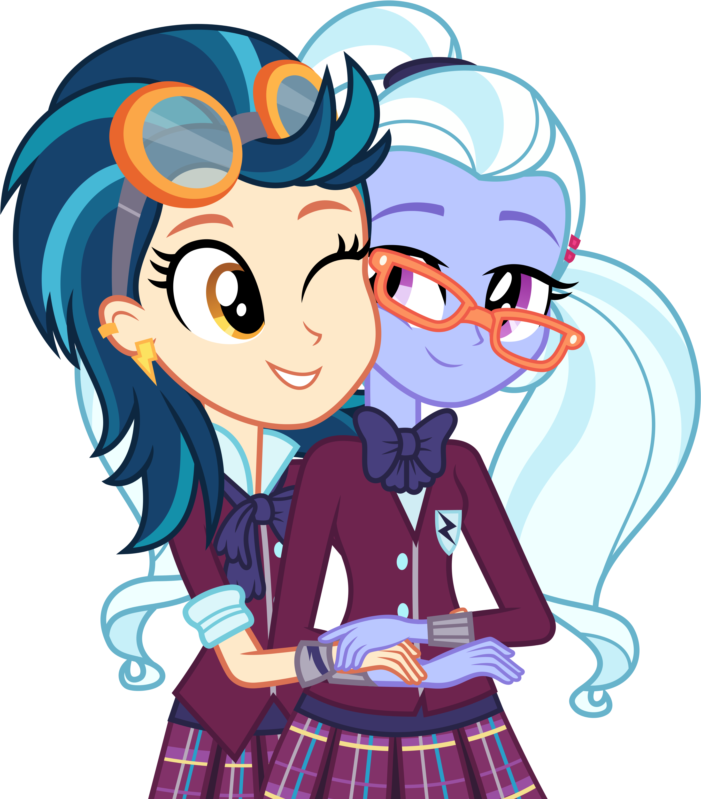 Scootaloo And Applebloom Kiss - Mlp Indigo Zap And Sugarcoat Clipart (2895x3299), Png Download