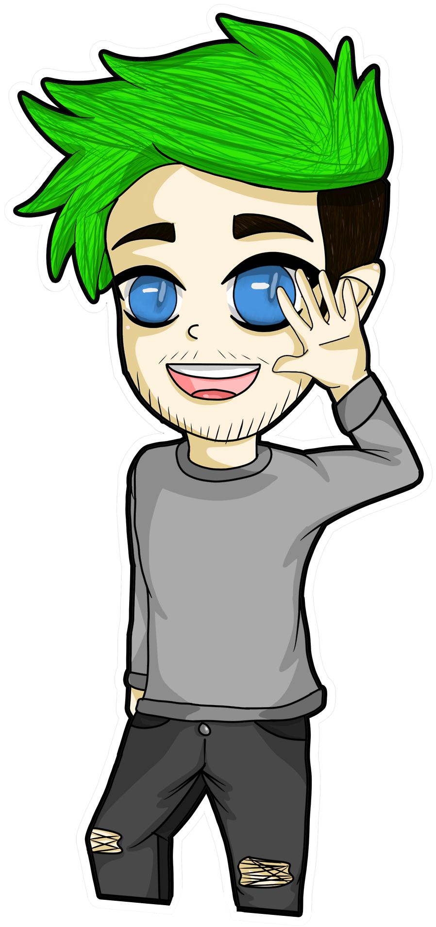 @therealjacksepticeye Congratulations On 16 Million - Cartoon Clipart (1011x1920), Png Download