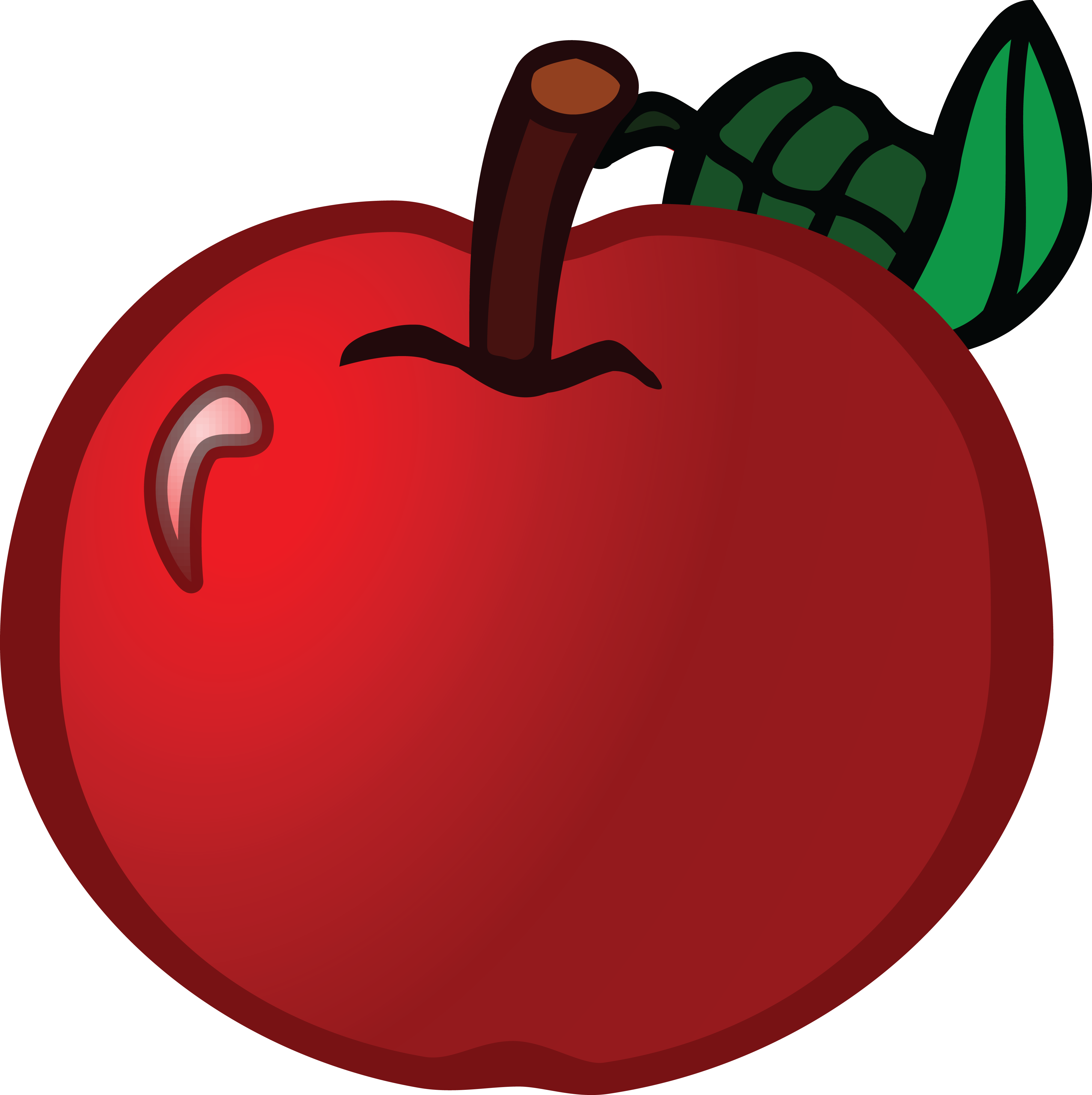 Free Clipart Of An Apple - Coloured Picture Of Apple - Png Download (4000x4013), Png Download