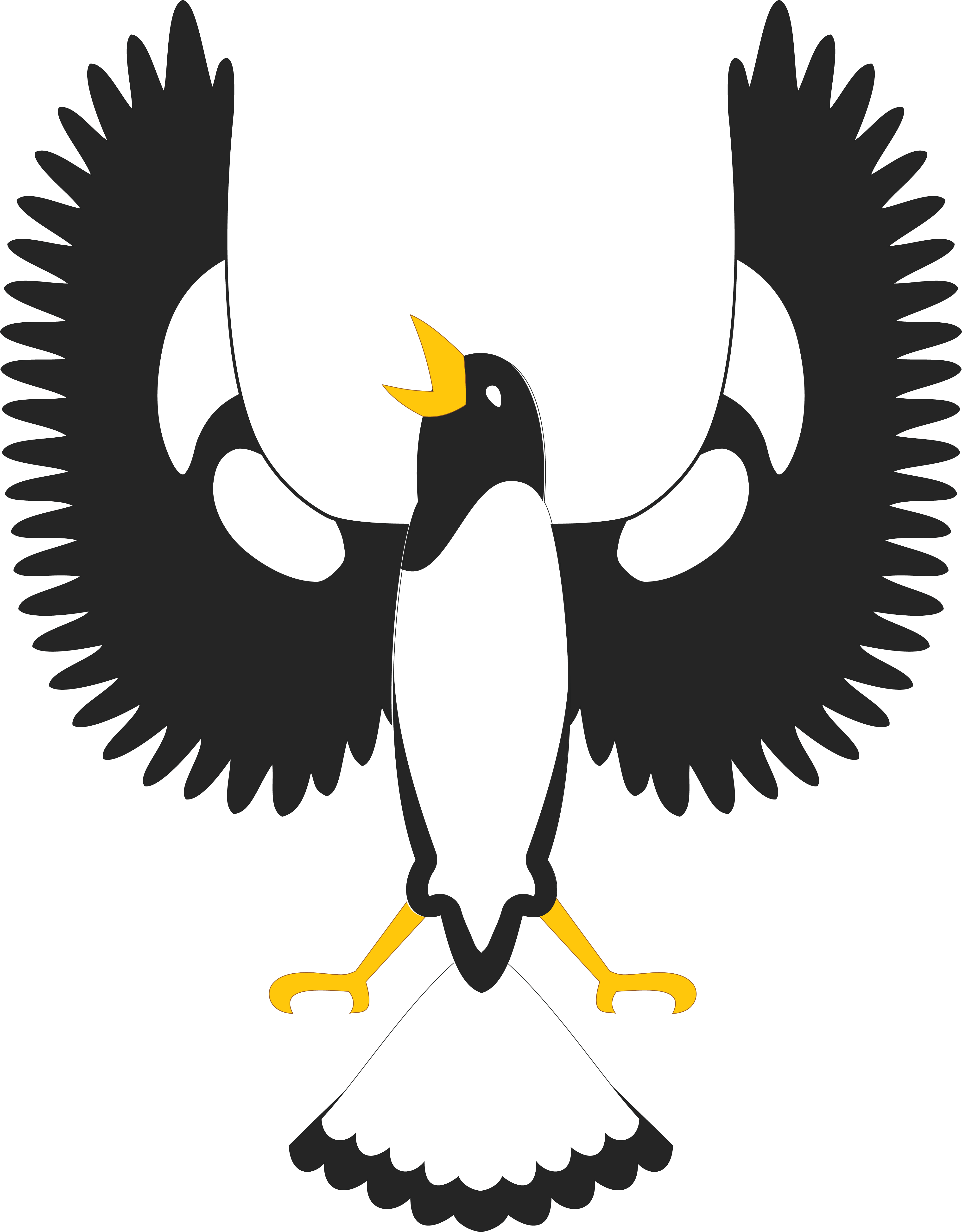 Free Clipart Of A Piping Shrike - Shrike Clip Art - Png Download (4000x5121), Png Download