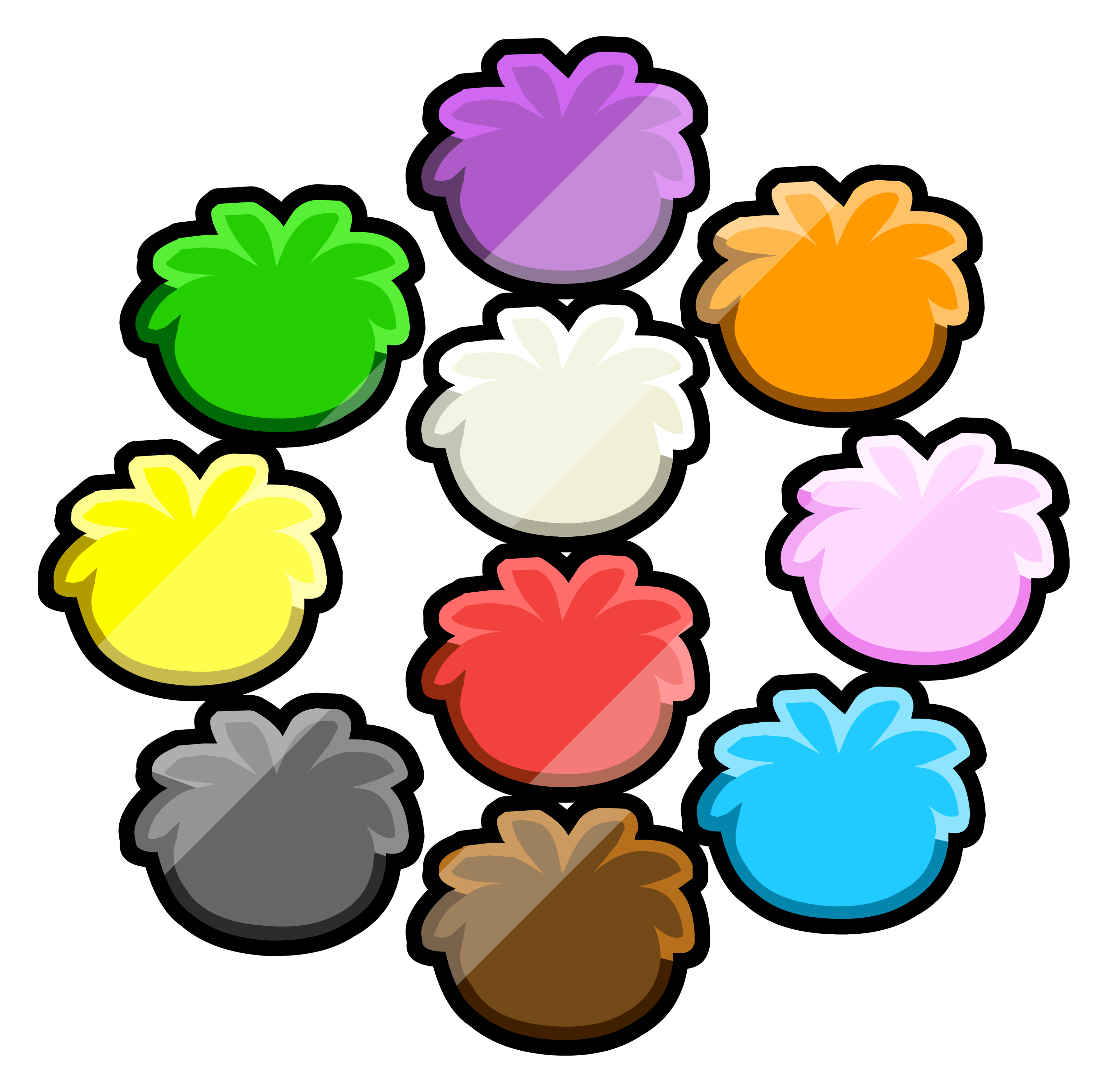Puffle Trivia Pin Clipart (3558x3512), Png Download