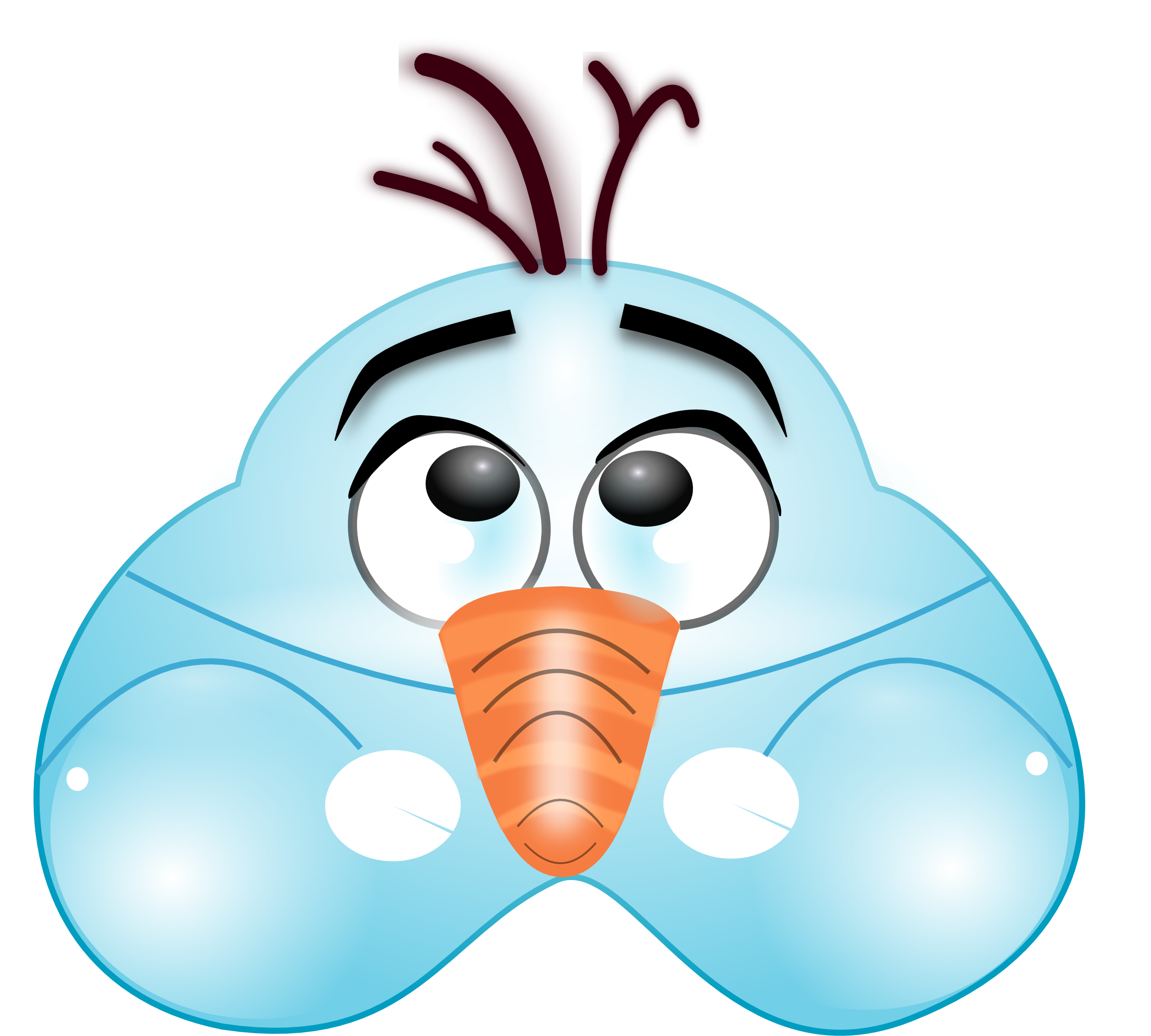 Antifaz De Frozen Imprimible Cosas Para Fiestas - Antifaz Frozen Para Imprimir Clipart (2523x2291), Png Download