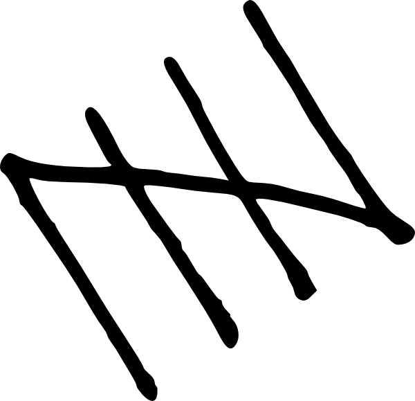 Go Back Gt Gallery For Gt X Marks The Spot Clip Art - Tally Marks No Background - Png Download (600x579), Png Download