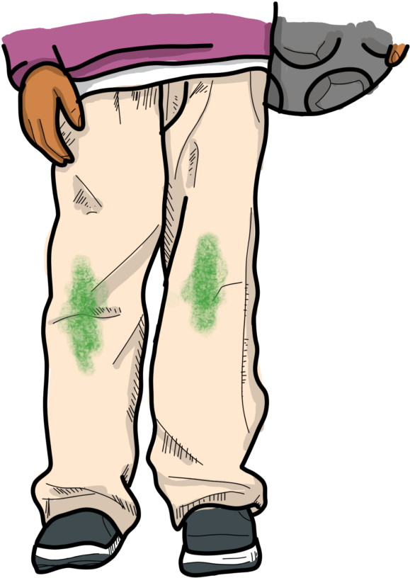 Dampen The Fabric, And Then Rub Cream Of Tartar Into - Cartoon Clipart (1024x1024), Png Download