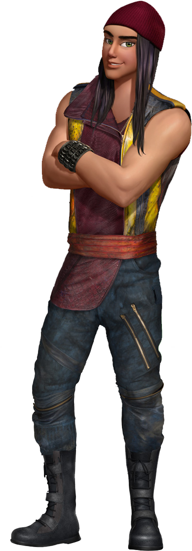 Descendants - Room Mates Disney Descendants Animated Peel And Stick Clipart (408x1145), Png Download