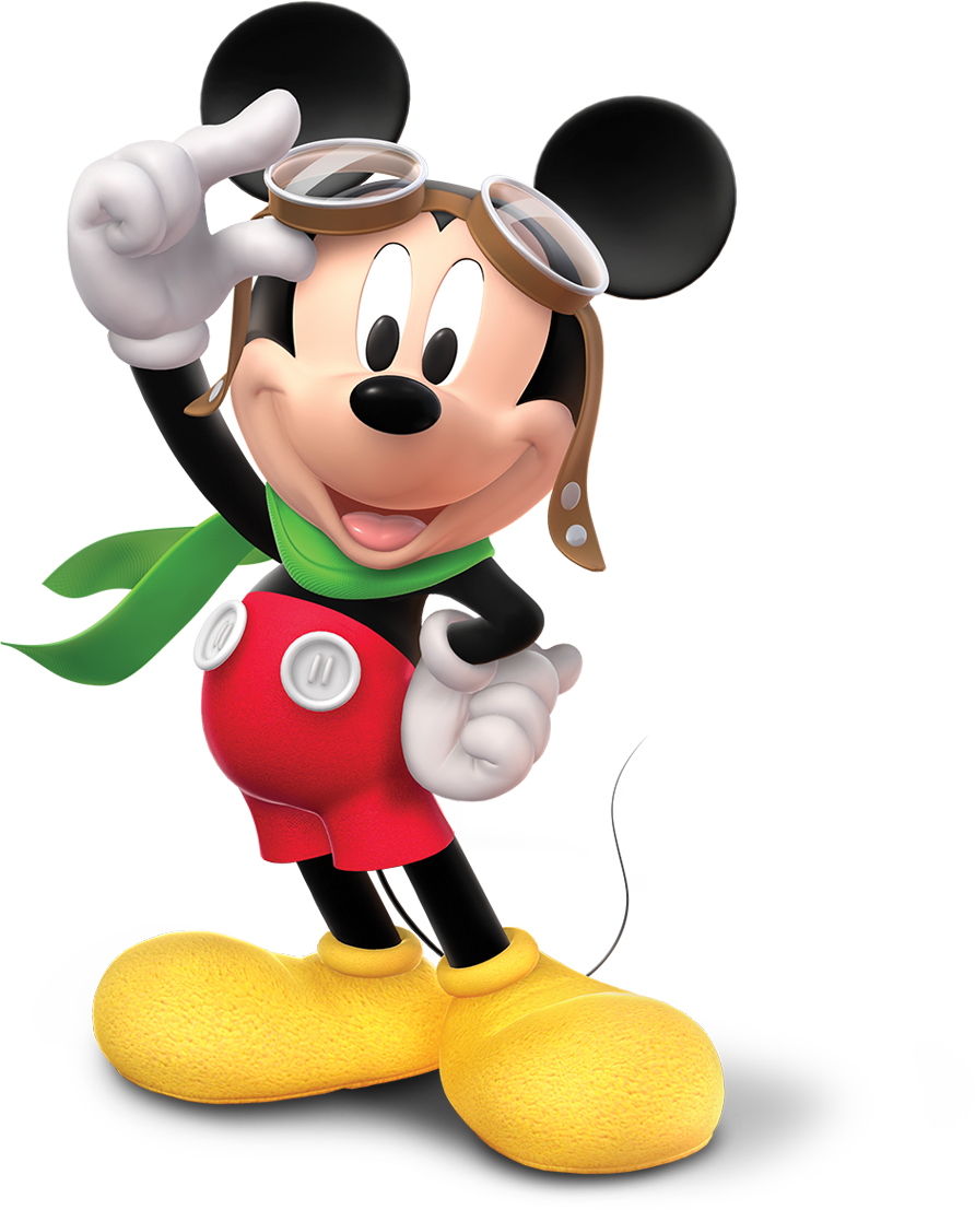 Mickey Pilot Clipart (892x1107), Png Download