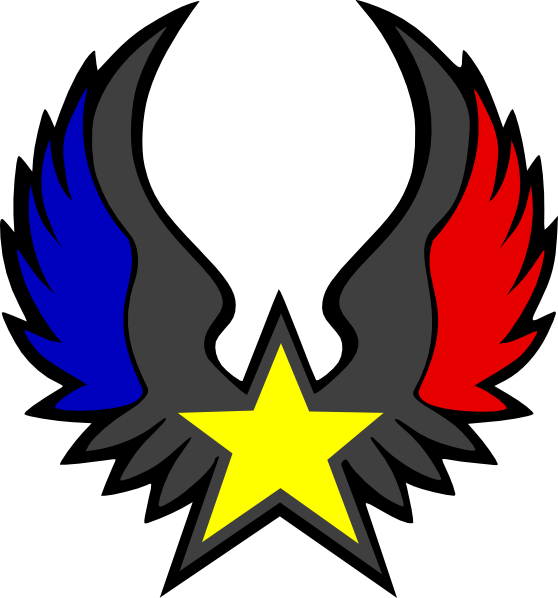 Allstars Emblem Clip Art At Clker - Winged Star - Png Download (558x598), Png Download