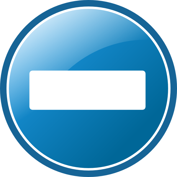 Minus Button 2 Clip Art At Clker - Plus Png Button Blue Transparent Png (600x600), Png Download
