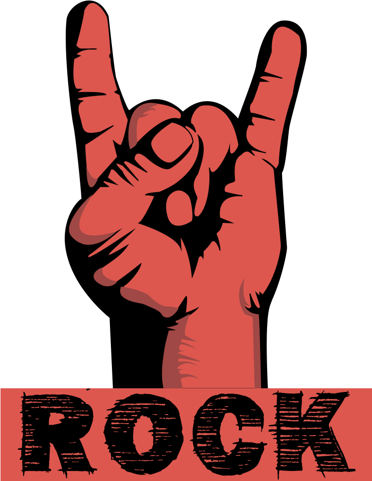 Rock Horns Png - Nostalgic Tin Sign Rock Clipart (1000x1000), Png Download