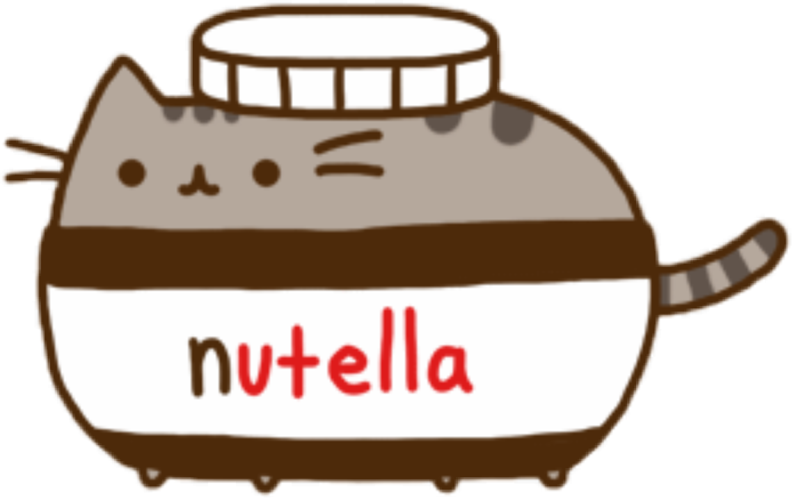 Report Abuse - Pusheen Cat Nutella Clipart (1138x716), Png Download