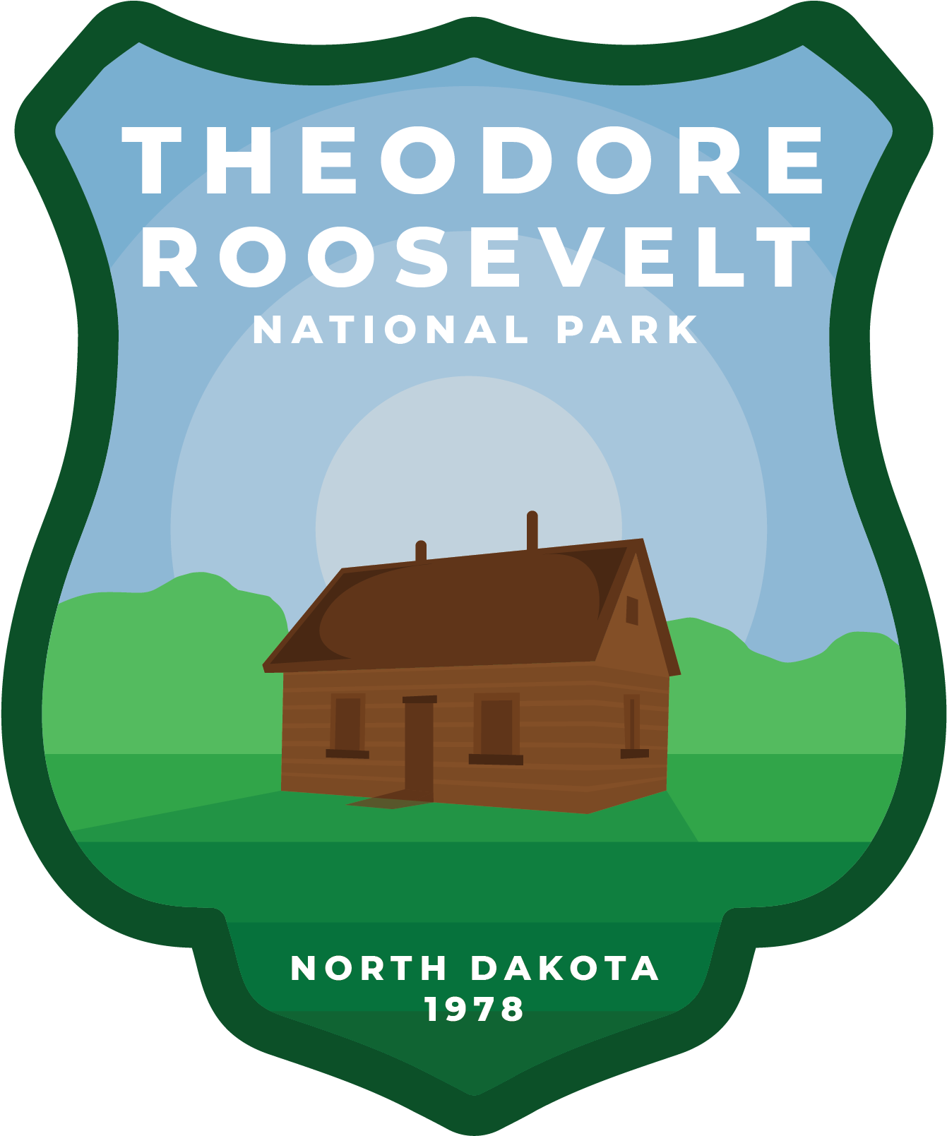 Theodore Roosevelt Vinyl Sticker - Theodore Roosevelt National Park Clipart (1728x1728), Png Download