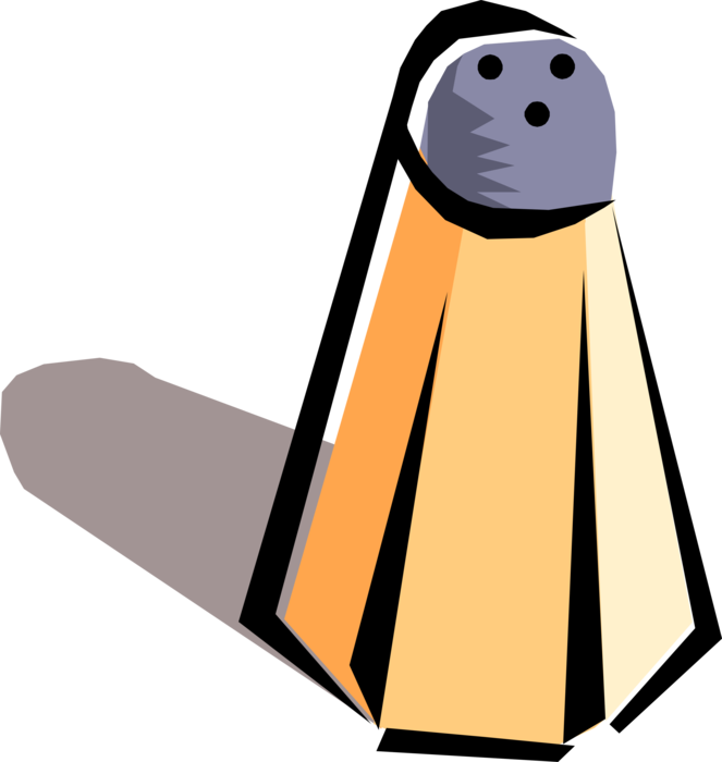 Vector Illustration Of Salt Shaker Condiment Dispenser Clipart Full