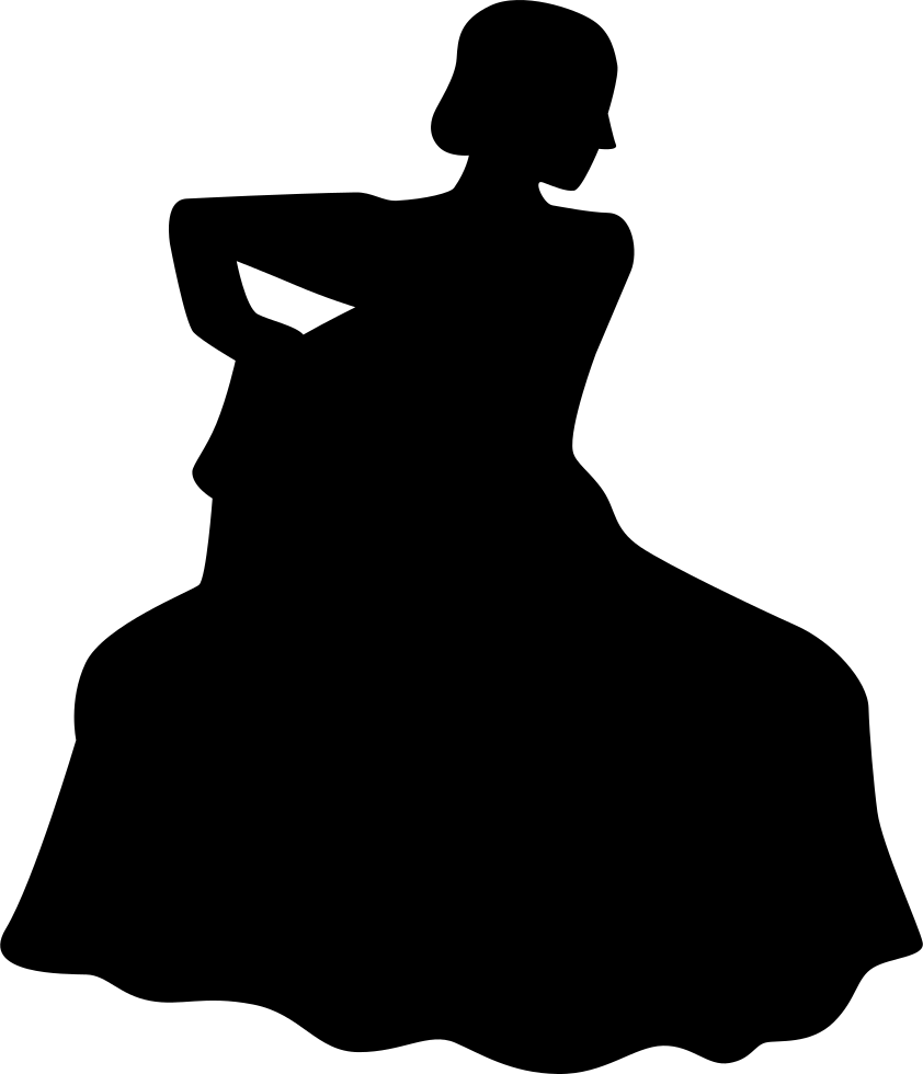 Flamenco Female Dancer Silhouette Comments - Silhouette Clipart (842x980), Png Download