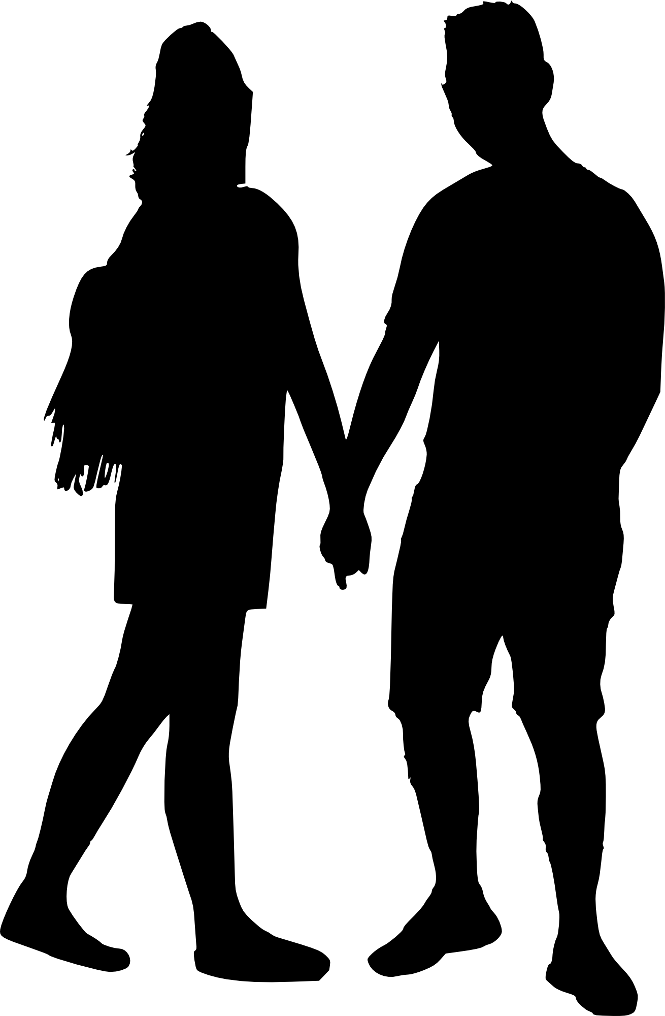 Couple Transparent Onlygfx - Pocahontas Silhouette Clipart (1310x2000), Png Download