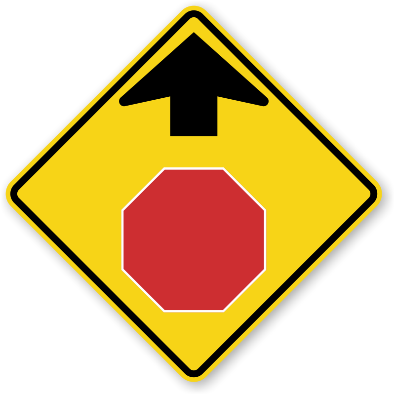 Zoom, Price, Buy - Stop Sign Ahead Sign Clipart (800x800), Png Download