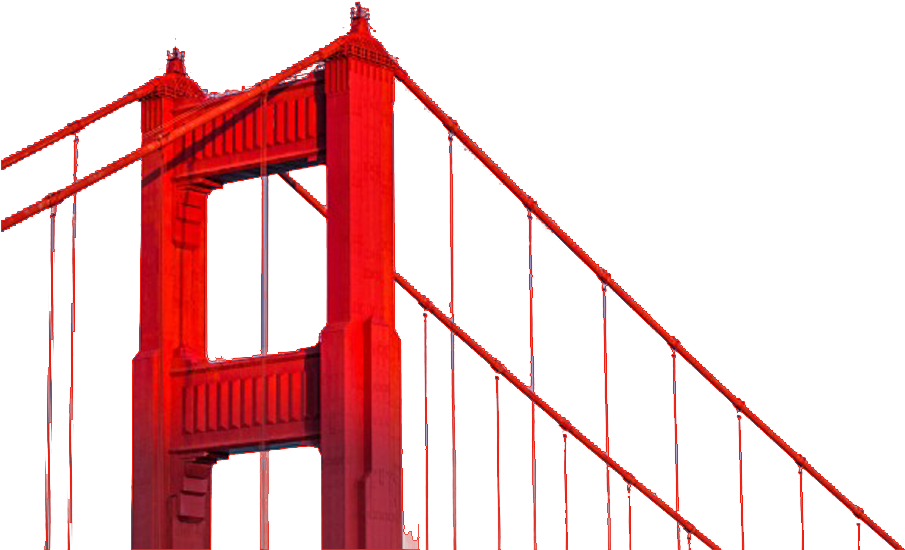 San Francisco Bridge Png - Golden Gate Bridge Clipart (1016x677), Png Download