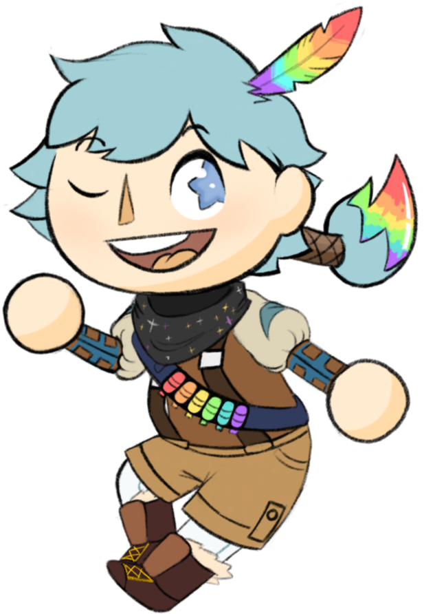 Supposed To Be This Color, His Scarf Is A Long-tailed - Cartoon Clipart (894x894), Png Download