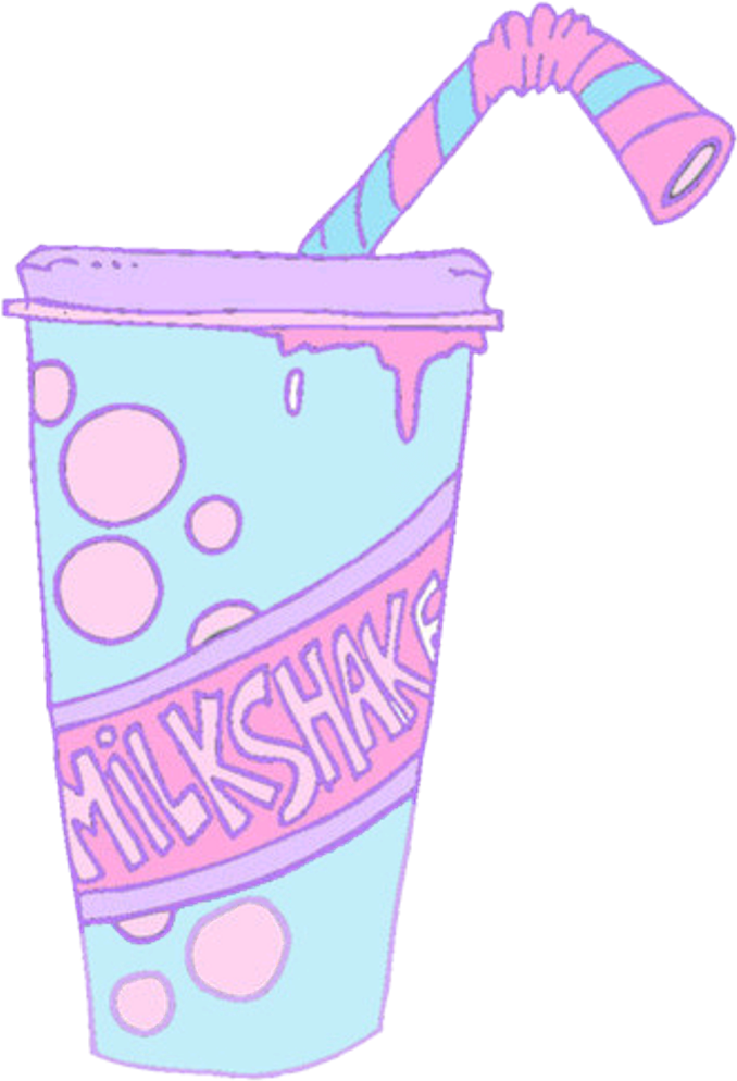 Milkshake Pastel Pink Illustration Ftestickers Freetoed - Milkshake Coloring Pages Clipart (1024x1024), Png Download