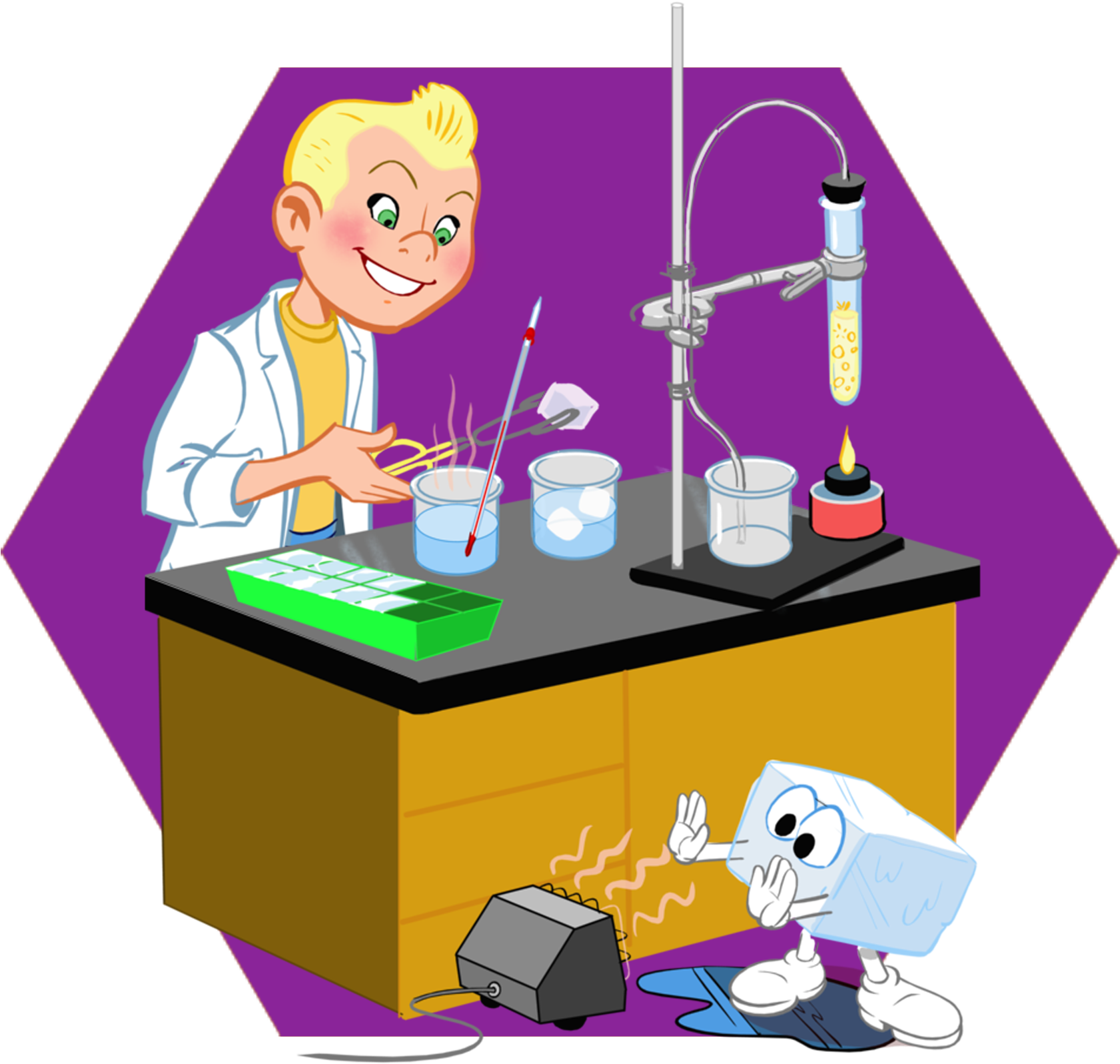 States Of Water - Cartoon Clipart (1800x1800), Png Download