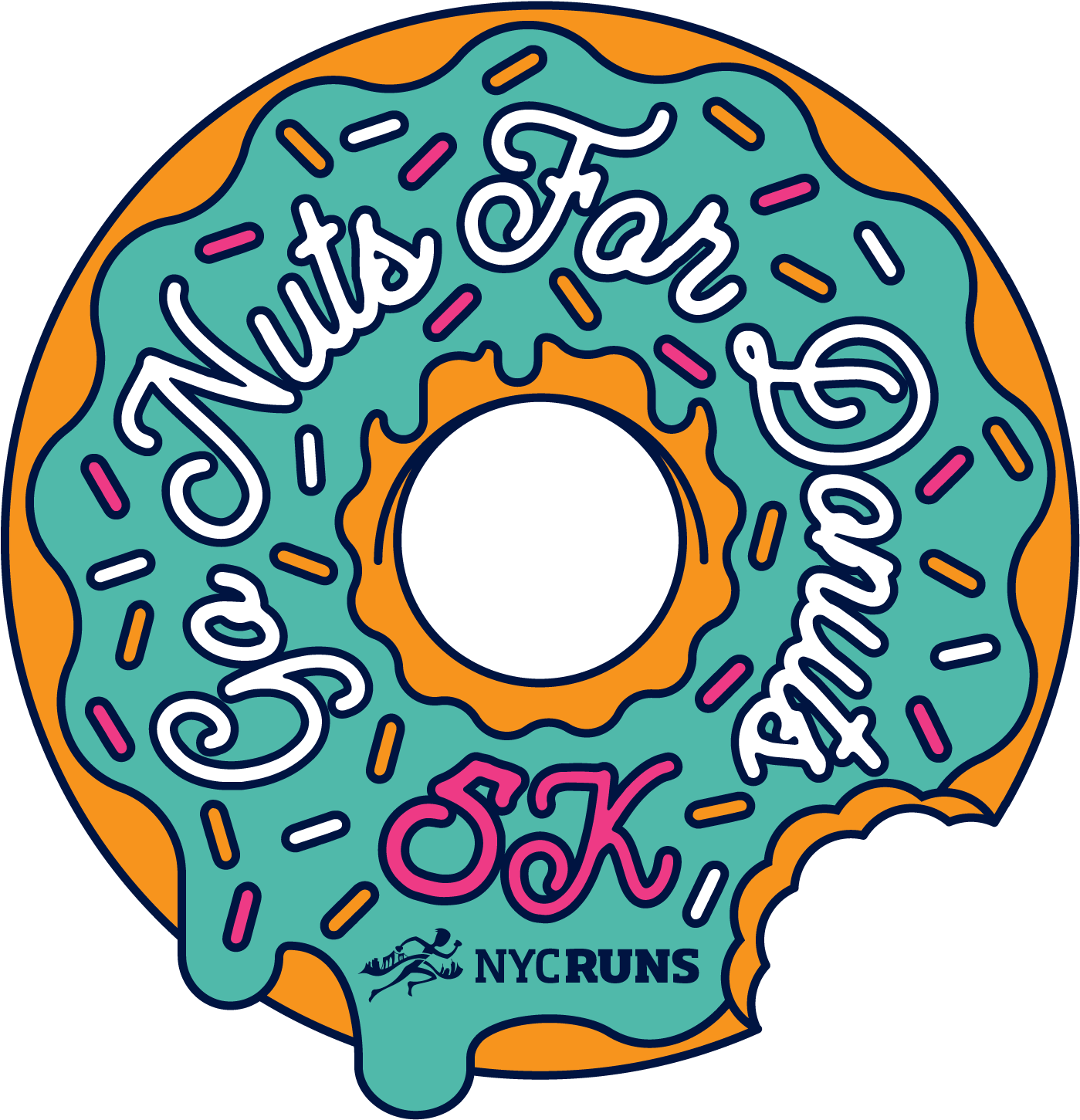 Nycruns Go Nuts For Donuts 5k - Nycruns Go Nuts For Donuts Clipart (1600x1600), Png Download