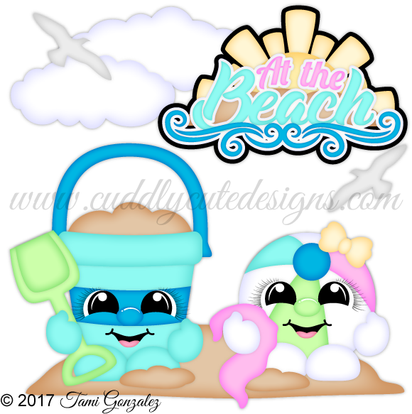 Beach Cuties Clipart (600x600), Png Download