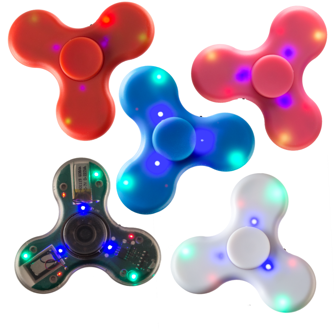 5-pack Random Led Bluetooth Speaker Fidget Spinners - Fidget Spinner Clipart (864x864), Png Download
