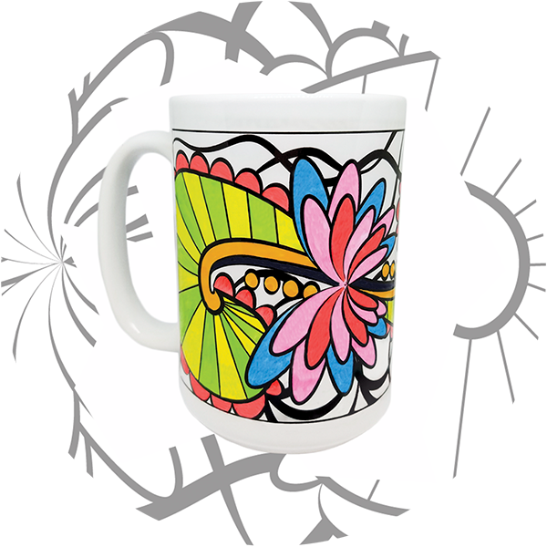 Swirl And Twwirl Mug - Mug Clipart (600x600), Png Download