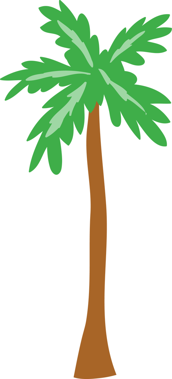 Palm Tree Svg Palm Trees Svg Cut File Snap Click Supply - Palm Trees Clipart (582x1280), Png Download