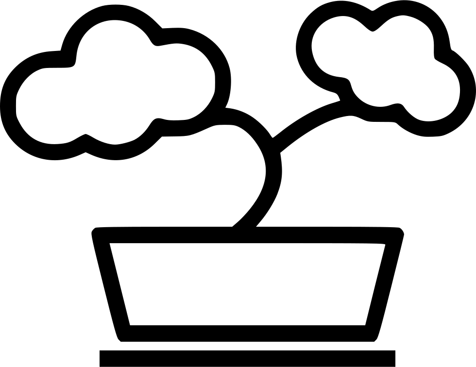 Bonsai Tree Plant Small Pot Flower Comments - Bonsai Clipart (980x756), Png Download