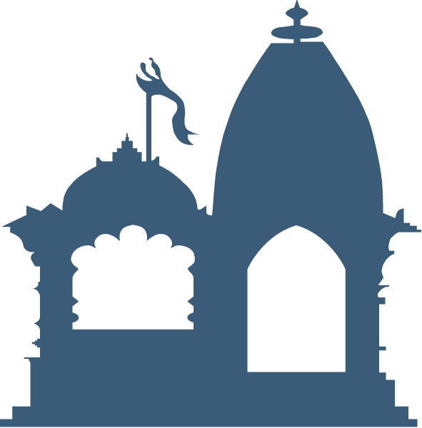 Gir Somnath - Mandir Silhouette Clipart (591x600), Png Download